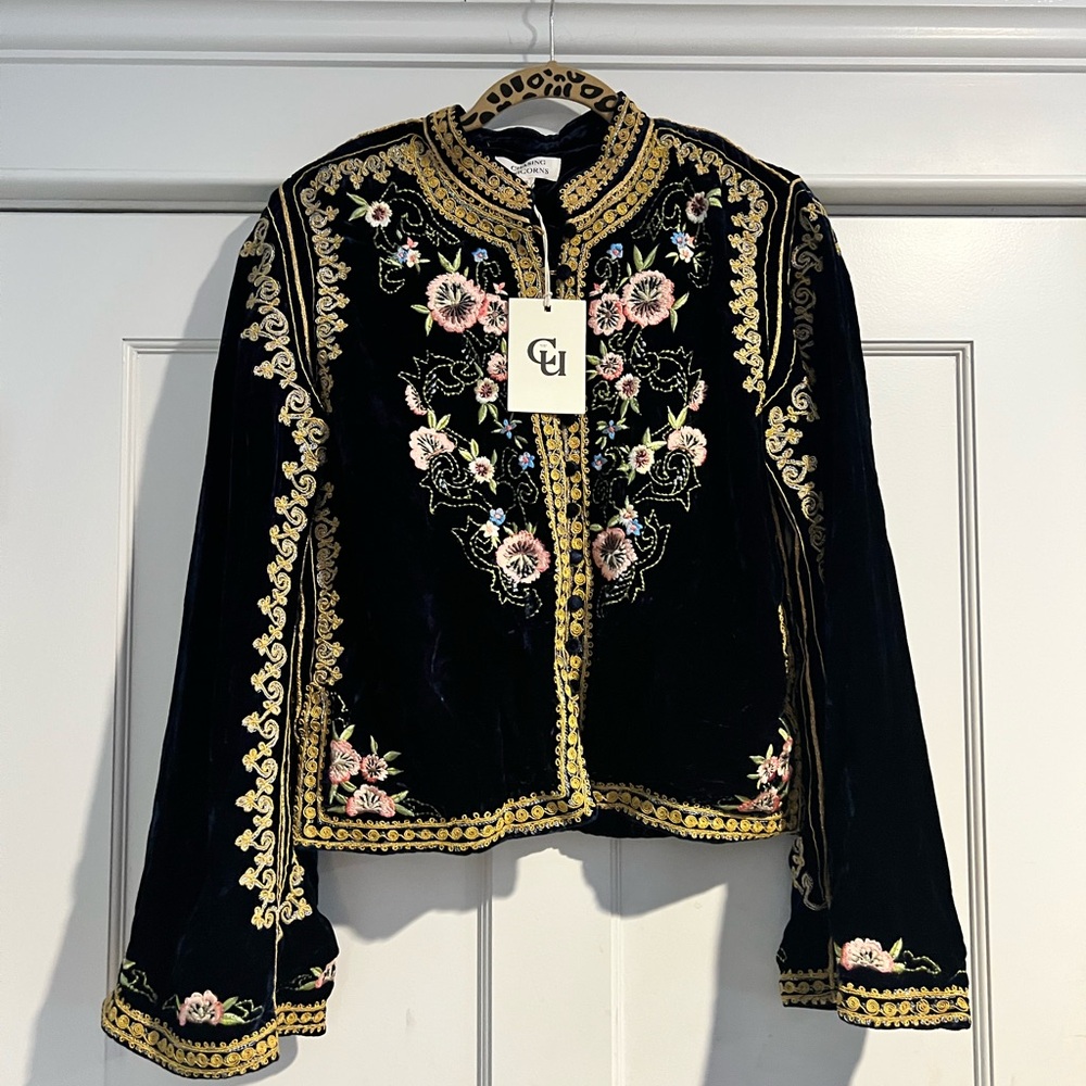 Chasing Unicorns Dark Horse Silk Velvet Jacket - NWT - XL - Picture 6 of 14